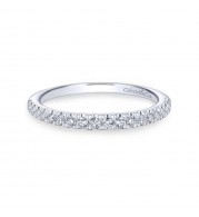 Gabriel & Co. 14k White Gold Contemporary Anniversary Wedding Band