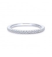 Gabriel & Co. 14k White Gold Contemporary Anniversary Wedding Band