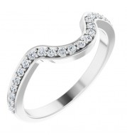 14K White 1/5 CTW Diamond Matching Band