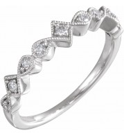 14K White 1/5 CTW Diamond Anniversary Band