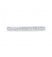 Shah Luxury 14K White Gold Round Cut Diamond Wedding Band