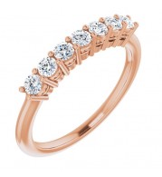 14K Rose 3/8 CTW Diamond Anniversary Band