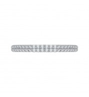 Shah Luxury 14K White Gold Round Diamond Half-Eternity Wedding Band