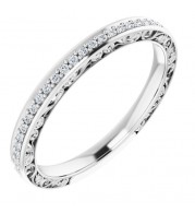 14K White 1/6 CTW Diamond Anniversary Band