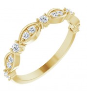 14K Yellow 1/3 CTW Diamond Anniversary Band