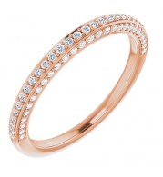 14K Rose 1/3 CTW Diamond Anniversary Band