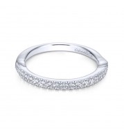 Gabriel & Co. 14k White Gold Contemporary Anniversary Wedding Band