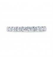 Shah Luxury Round Diamond Half-Eternity Wedding Band In 14K White Gold