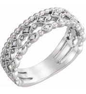 14K White 1/8 CTW Stackable Diamond Ring