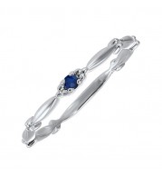 Gems One 10Kt White Gold Sapphire (1/20 Ctw) Ring