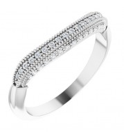 14K White 1/8 CTW Diamond Matching Band