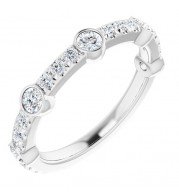 14K White 3/4 CTW Diamond Anniversary Band
