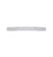 Shah Luxury 14K White Gold Round Diamond Half-Eternity Wedding Band