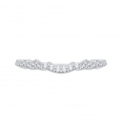 Shah Luxury 14K White Gold Round Diamond Half-Eternity Wedding Band