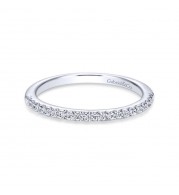 Gabriel & Co. 14k White Gold Contemporary Anniversary Wedding Band