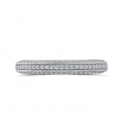 Shah Luxury Round Diamond Half-Eternity Wedding Band In 14K White Gold
