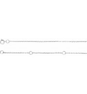 Platinum 1 mm Adjustable Diamond-Cut Cable Chain 6 1/2-7 1/2 Bracelet