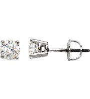 Platinum 1/4 CTW Diamond Stud Earrings
