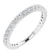 14K White 1/2 CTW Diamond Anniversary Band