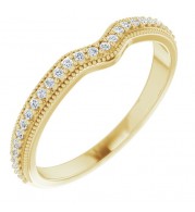 14K Yellow 1/8 CTW Diamond Matching Band