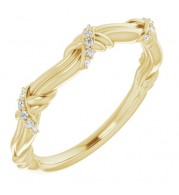 14K Yellow .06 CTW Diamond Anniversary Band