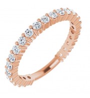 14K Rose 3/4 CTW Diamond Anniversary Band