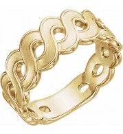 14K Yellow Infinity-Style Ring