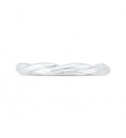 Shah Luxury 14K White Gold Plain Wedding Band