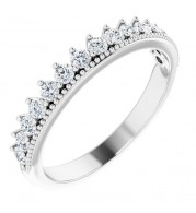 14K White 1/2 CTW Diamond Anniversary Band