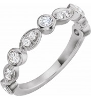 14K White 1/2 CTW Diamond Anniversary Band