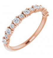 14K Rose 3/8 CTW Diamond Anniversary Band