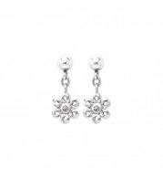 Sterling Silver Diamond Daisy earrings