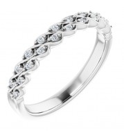 14K White 1/10 CTW Diamond Anniversary Band