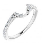 14K White 1/4 CTW Diamond Matching Band