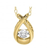 Gems One 14KT Yellow Gold & Diamond Rhythm Of Love Neckwear Pendant  - 1/4 ctw