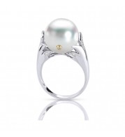 Imperial Pearl 14k White Gold Freshwater Pearl Ring