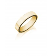 Henri Daussi 5mm Men's Wedding Band MB40 18k Gold Yellow 0.75 Ctw.