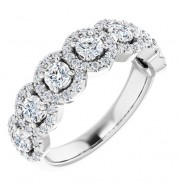 14K White 1 1/5 CTW Diamond Anniversary Band