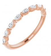 14K Rose 1/4 CTW Diamond Anniversary Band