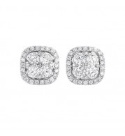 Gems One 14Kt White Gold Diamond (1Ctw) Earring