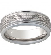 Serinium Rounded Edge Band with Illusion Laser Engraving