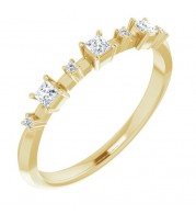 14K Yellow 1/6 CTW Diamond Anniversary Band