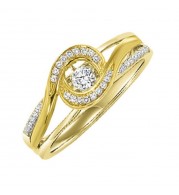 Gems One 14KT Yellow Gold & Diamond Rhythm Of Love Fashion Ring  - 1/5 ctw