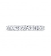 Shah Luxury 14K White Gold Half-Eternity Wedding Band