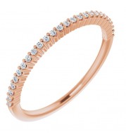 14K Rose 1/8 CTW Diamond Anniversary Band