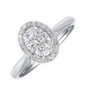Gems One 14Kt White Gold Diamond (1/2Ctw) Ring