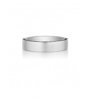 Henri Daussi 5mm Men's Wedding Band  Platinum White 0.40 Ctw.