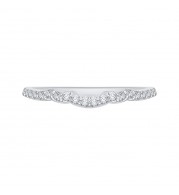 Shah Luxury Round Diamond Half-Eternity Wedding Band In 14K White Gold