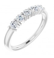 14K White 1/2 CTW Diamond Anniversary Band