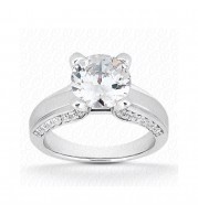 14k White Gold Diamond Semi-Mount Fancy Engagement Ring